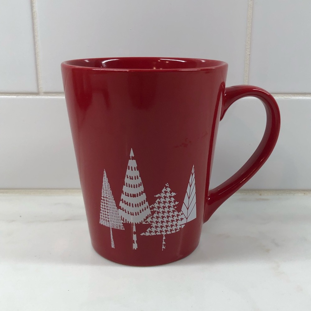 Starbucks White Tree Red Mug